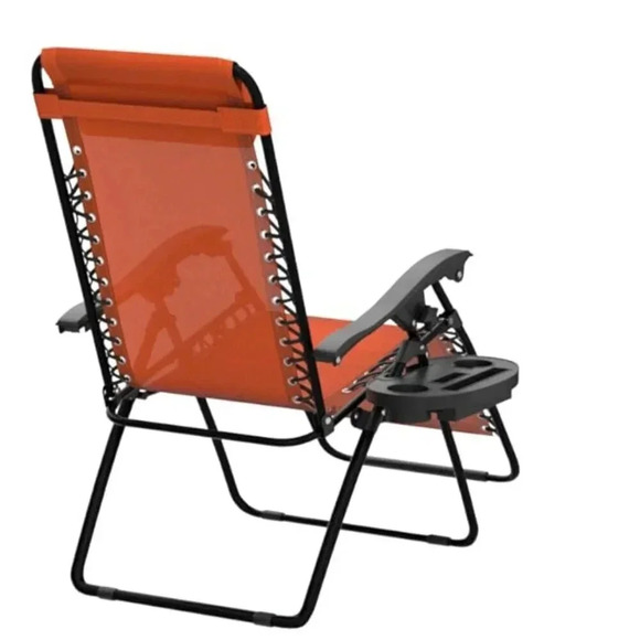 Adjustable Steel Mesh Zero Gravity Lounge Chair Recliner w/Pillow and Cu… - Picture 3 of 8